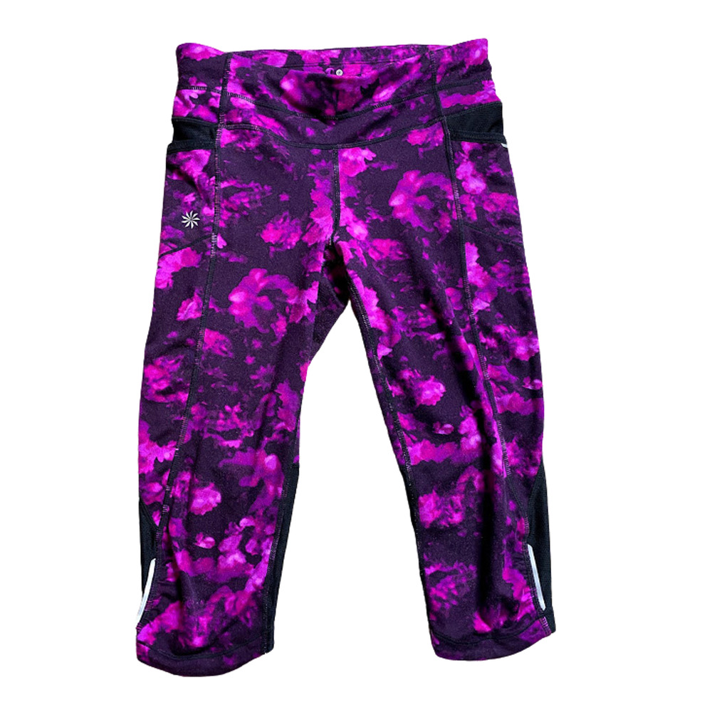 Athleta Free To Be Knicker Capri Floral Tie Dye